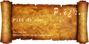 Piff Áron névjegykártya